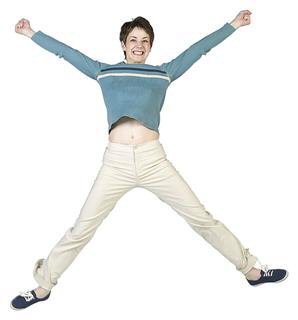 Happy Woman Jumping