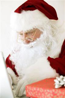 Santa using Computer
