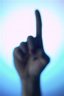 Hand with One Finger Raised