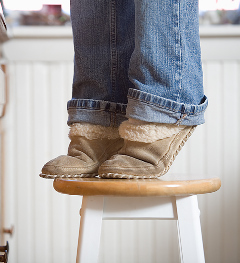 Feet in Slippers