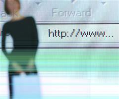 Woman with World Wide Web