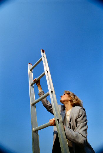 Woman on Ladder