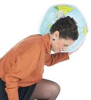 Woman with world on her shoulders